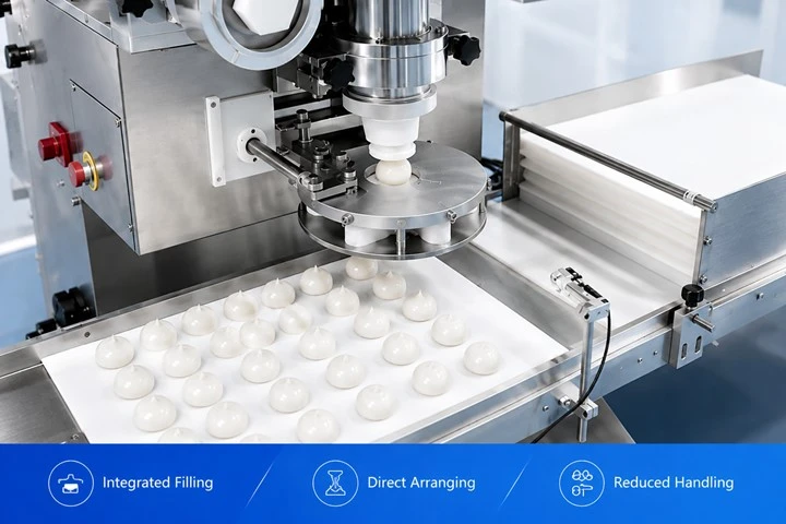 Integrated Filling and Arranging for Delicate Products Integrated Filling and Arranging for Delicate Products