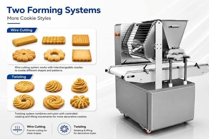 Two Forming Systems for Diverse Cookie Styles Two Forming Systems for Diverse Cookie Styles
