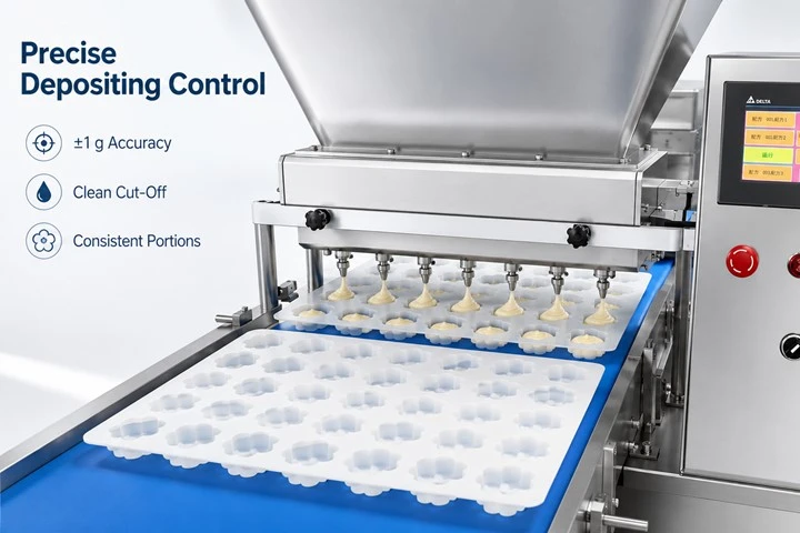 Precise Depositing Control for Clean and Consistent Portions Precise Depositing Control for Clean and Consistent Portions